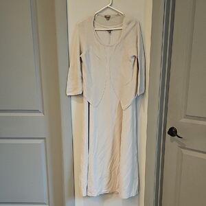 Ladies JJill Sleeveless Maxi Dress With Jacket,  Sz MP, Gray